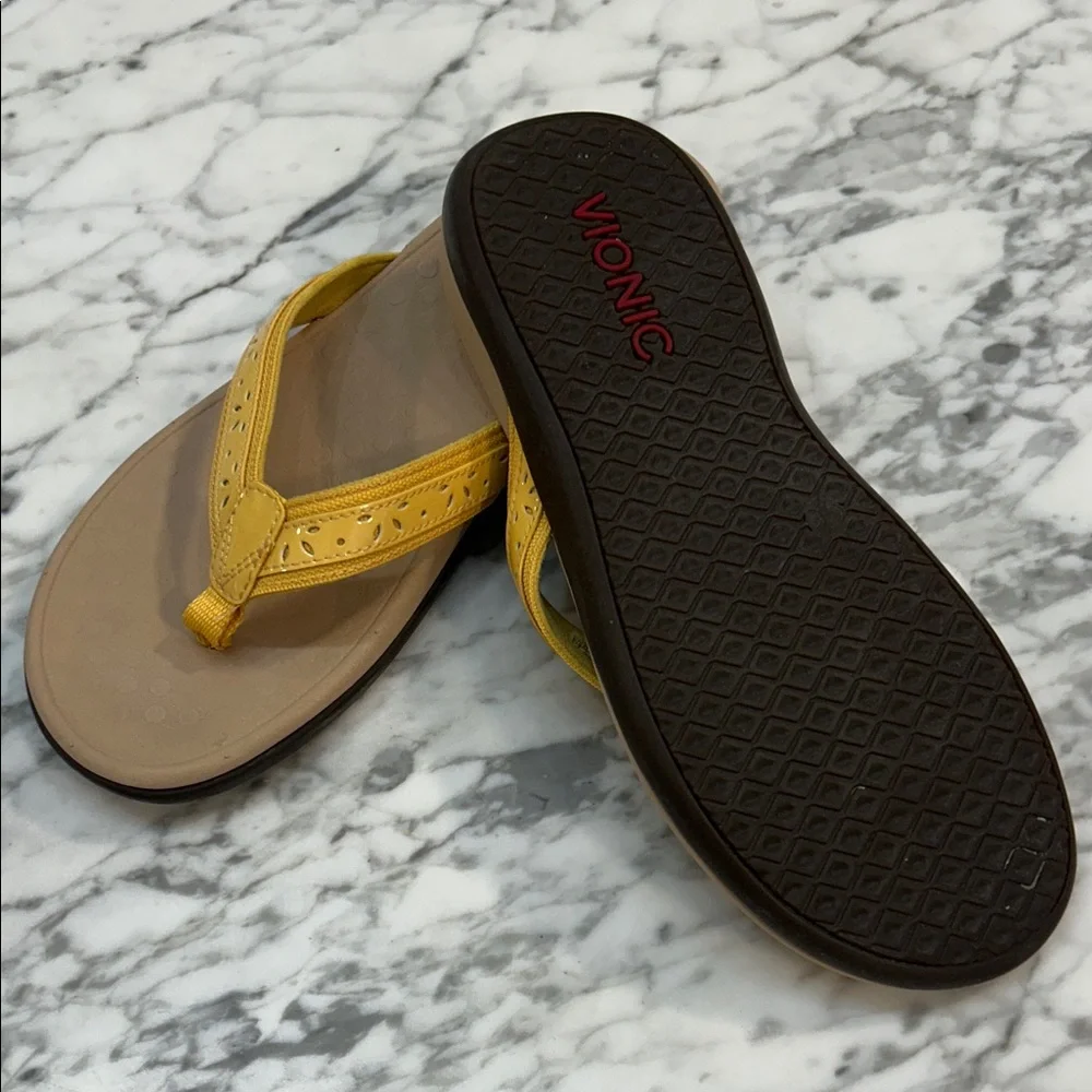Vionic Yellow Women's Sandals - Picture 2 of 6